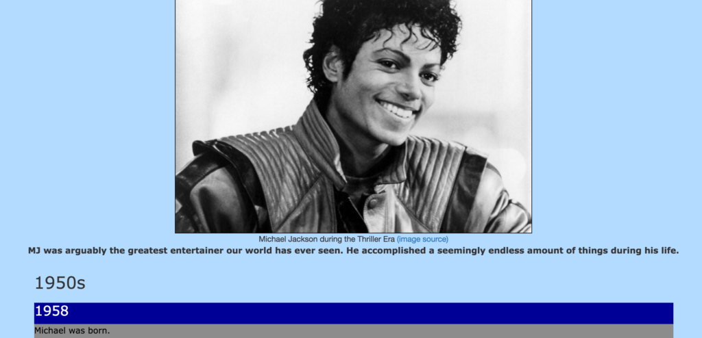 1990s style website I created