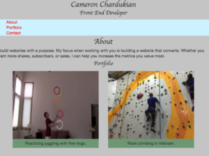 Portfolio Site Codepen Day 4