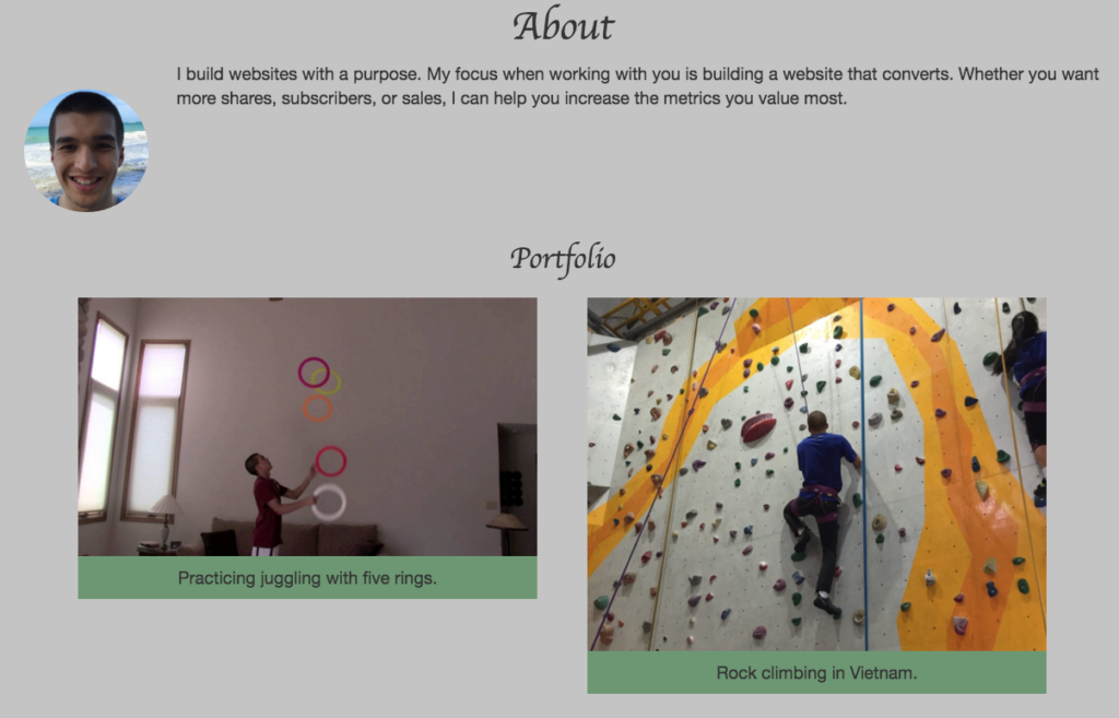 Day 8 Portfolio Site